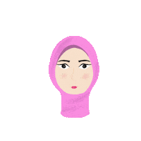 Janujes girl angry shocked hijab Sticker