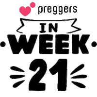 Pregnancy 21 Weeks Sticker by Preggers