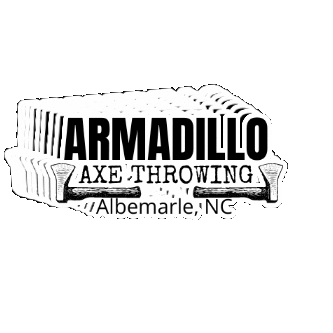 armadilloaxethrowing axe armadillo axe throwing axes Sticker