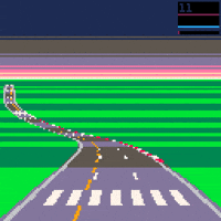 chiptune sky road marks pico8 GIF