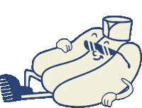 Chill Hotdog Sticker by El Chunky