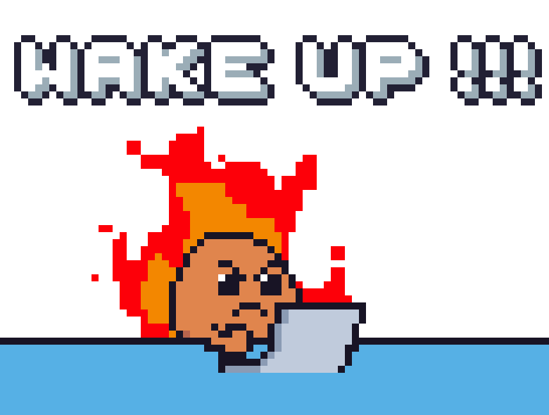 Angry Wake Up Sticker by Potatozzz by 9GAG