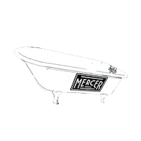 Bathtub Edmonton Sticker by Mercer Tavern