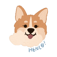 Happy Corgi Sticker by Ann of Facedit
