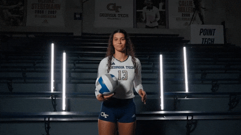 Georgia Tech Volleyball GIF by Georgia Tech Yellow Jackets