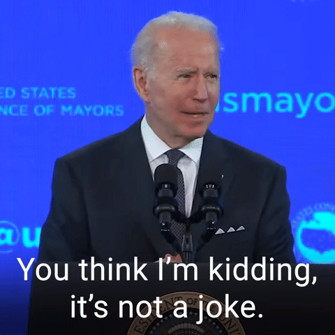 You think I'm kidding, it's not a joke.