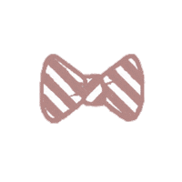 Gestrikt pink roze strik hair bow Sticker