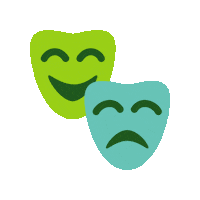 AbiletPL art film blue green Sticker