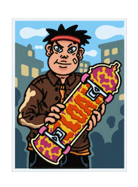 Skateboard Sticker by cloakwork