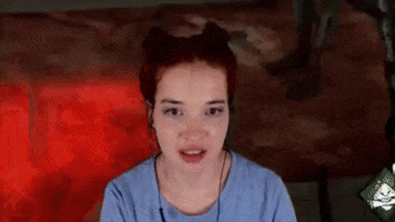 game girl glitch wtf laughing GIF