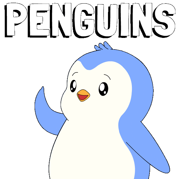 Penguin Huddle Sticker by Pudgy Penguins