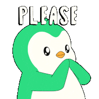 Penguin Please Sticker by Abster