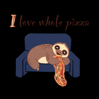Pizza Sloth GIF