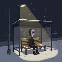 Sad Snow GIF by Lonely Aliens