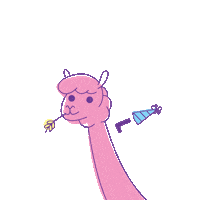 Llama Celebrate Sticker by welosnacks