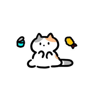 jellygomz giphyupload cat food eating Sticker