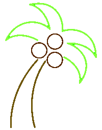 Palm Tree Beach Sticker