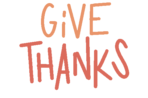 Give Thanks Thanksgiving Sticker by Rachel Schelb