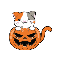 Trick-Or-Treat Cat Sticker by Petique, Inc.