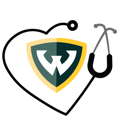 Wayne State Stethoscope Sticker by Wayne State University