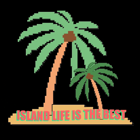 MaceyHsiao giphygifmaker pixel island palmtree GIF