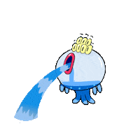 bloody_roger water monster font barf Sticker