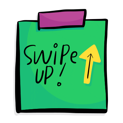 swipe up art supplies Sticker by Googly Gooeys