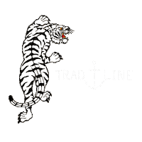 tradline school tattoo line tiger Sticker