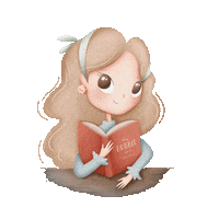 Ginger_Agency girl book read yanaillustration Sticker