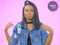 girl shrug GIF by Salon Line