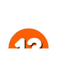 Orange Number Sticker