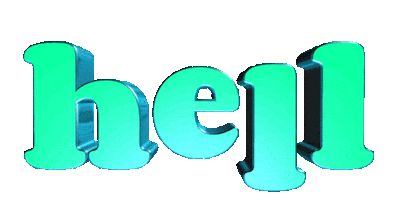 text wordart hell Sticker