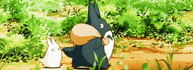 my neighbor totoro walking GIF