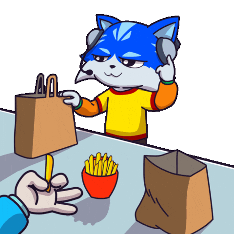 Fast Food Cat Sticker by Toshithecat