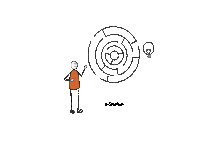 Thinking Search Sticker by Curious Piyuesh