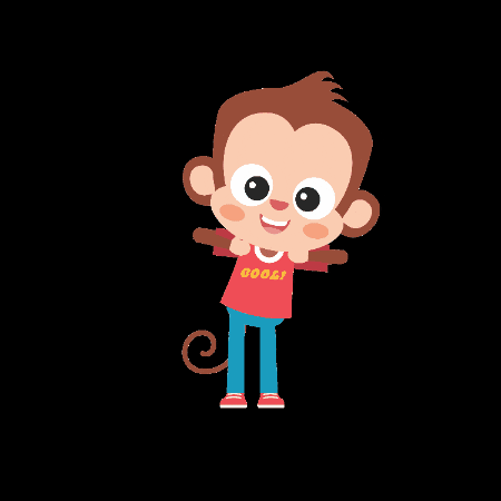 Happy Monkey GIF by DITTY BIRD