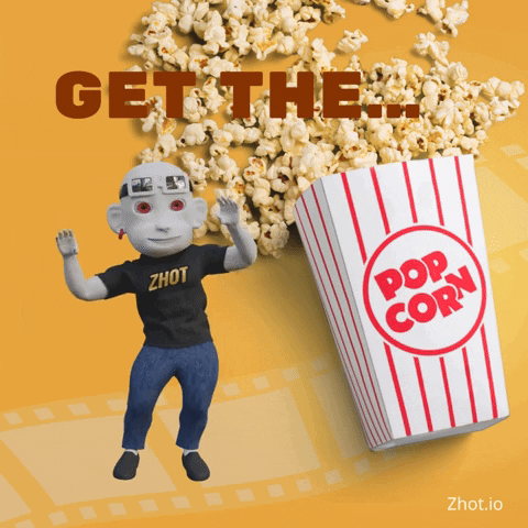 Movie Theater Popcorn GIF by Zhot