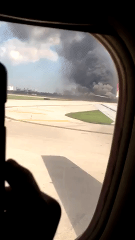 Plane Catches Fire on Florida Runway