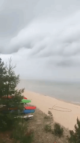 Low Cloud Formation Rolls Over Lake Superior
