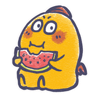 Chibi Eating Sticker