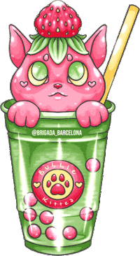 Cat Bubble Sticker by Brigada Barcelona