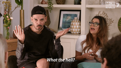 Confused What The Hell GIF by My Kitchen Rules