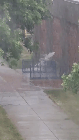 Heavy Rain Hits South Dakota State University Campus