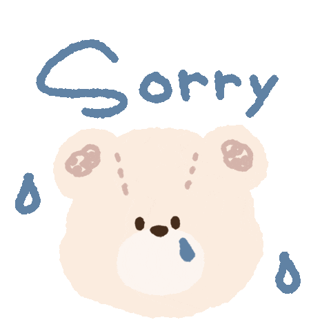 Sorry Bear Sticker