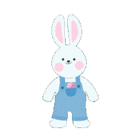 Bunny Waving Sticker