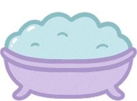 Self Care Bathing Sticker by Lavendaire