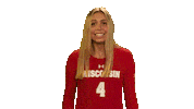 Nervous Wisconsin Volleyball Sticker by Wisconsin Badgers