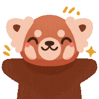 Red Panda Clap Sticker