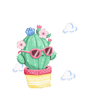 Pink Cactus Sticker