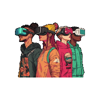 Virtual Reality Vr Sticker by Preneura